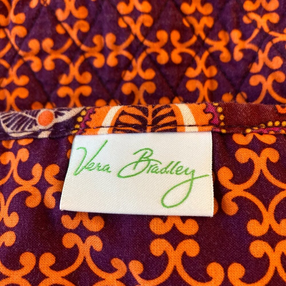 Vera Bradley Tote Shoulder Bag Purple Safari Sunset - Picture 13 of 14
